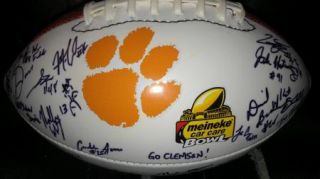 2010 Clemson Tigers Team Signed Football Proof 30 Sigs