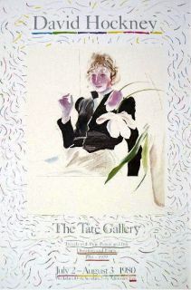 David HOCKNEY(British) Celia In Black Dress Tate Gallery 1980 Exhibit