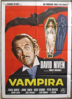 KD25 Vampira Old Dracula David Niven RARE 2sh Poster It