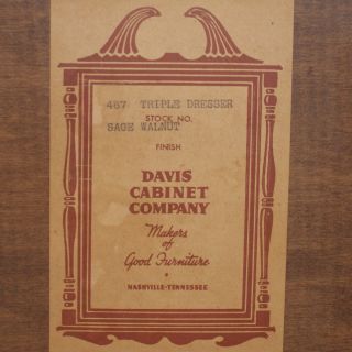 davis cabinet company davis cabinet company walnut triple dresser