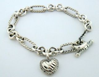 david yurman cable heart charm bracelet