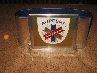 Ruppert Knickerbocker Beer Bar Back Napkin and Straw Stirrer Holder