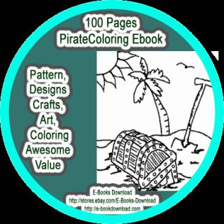 Pirates Coloring 100 Pages eBook on CD 100 Pages