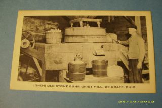 Longs old stone Buhr Grist Mill, logan county, de graff, ohio