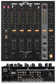 Denon DJ DN X1100 Pro Audio 4 Channel Tabletop or Rackmount Mixer