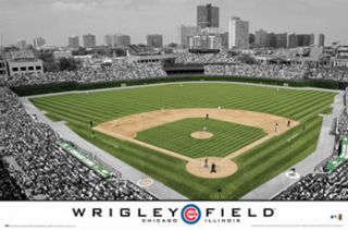 wrigley field chicago cubs baseball gameday poster