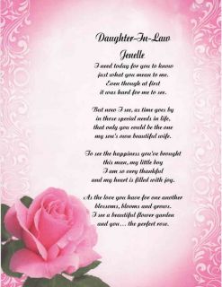  Poem for Daughter in Law 2 Designs Mothers Day Birthday Gift