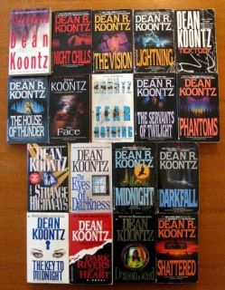 Lot of 18 Dean Koontz Paperbacks Phantoms The Face Night Chills