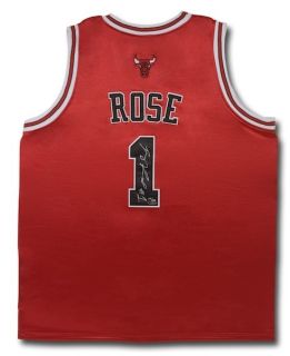 DERRICK ROSE Signed 2011 NBA MVP Logo Away Jersey UDA LE 101