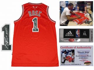 Derrick Rose Signed Chicago Bulls Adidas Away Jersey