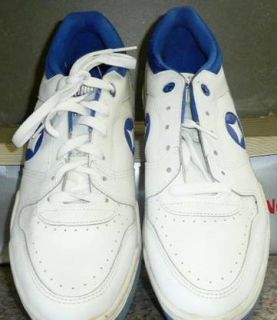 Vtg 70s 80s Spalding Conqueror Lo Mens White Blue Trim Sneakers Shoes
