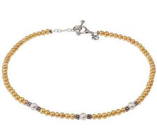 QVC Elyseryan Design Golden Pearls Your Own Jewelry 18 Necklace