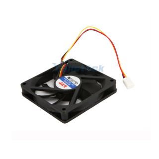 New 3 Pins Black 80mm Chassis Crystal Fan for Computer PC 5845 Black