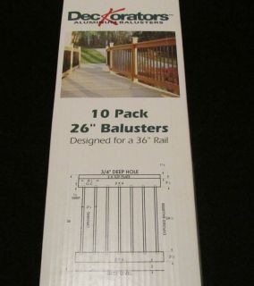  Aluminum 26 Round Balusters 10 Pack 26 Forest Green Deck Rail