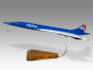 Concorde Pepsi Cola Wood Desktop Airplane Model
