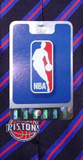 Detroit Pistons Silk Necktie NBA Stripes Mens Neck Tie