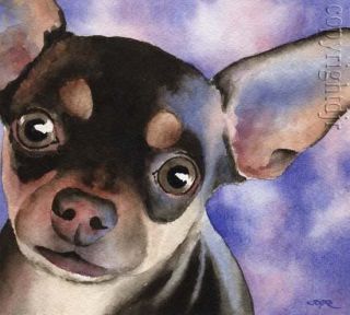 chihuahua art note cards by artist david j rogers from an original