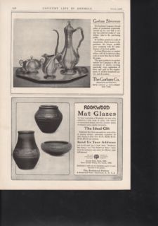 1906 Rookwood Mat Glazes Gorham Silverware Decor Vase
