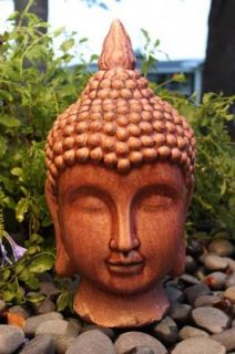  Statue Garden Antique Buddhism Art Head Bust Glaze Indoor Decor