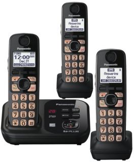 Panasonic KX TG4733B DECT 6 0 3 Cordless Phones Talking Caller ID