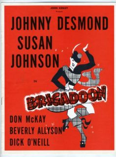 Brigadoon Souvenir Program Kenley 1962 Johnny Desmond