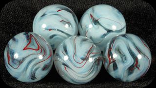 Jabo Joker Rainbow Silver Oxblood Stringers Mint Super RARE Marbles