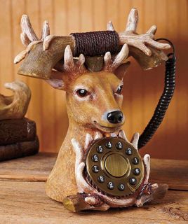 Deer Wildlife Working Telephone Lodge Home Decor