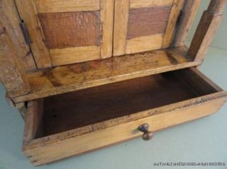  Antique Teak Colonial Wall Cabinet Bathroom Cabinet Cupboard