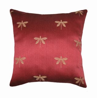  Dragonfly Crimson Decorative Throw Pillow Lumbar or Square