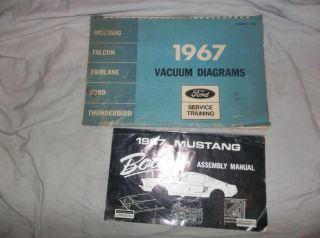 LOT 3 1967 Ford Mustang Vacuum Diagram Body Assembly Manual Service