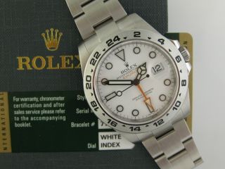 Rolex Explorer II 216570 42 mm White Dial Complete Set