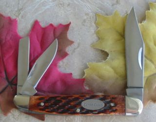 Cowan Creek Three Blade Stockman 380 w Box Storage Case Knife Knives