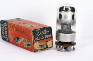 NOS (New Old Stock) DELCO 7B6 vintage electron tube made in USA .