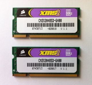 NEW DDR2 Laptop Memory 4GB 2x2GB RAM Corsair XMS2 DDR2 XTREME