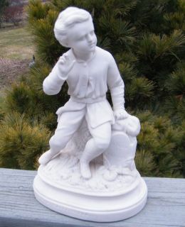   Century 1800s Young Dick Whittington 11 1 2 Parian Figurine Statue