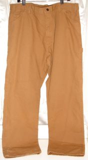 Dickies Duck Cotton Pants Carpenter Jeans Rinsed Brown New Mens Size