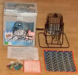 Classic Games Deluxe Metal Bingo Cage Set by Cardinal ~ Bingo Game w