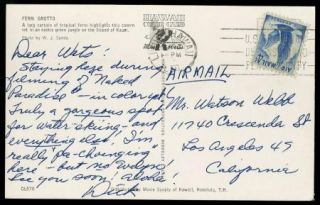 Richard Denning Vintage 1956 Signed Handwritten Postcard Watson Webb