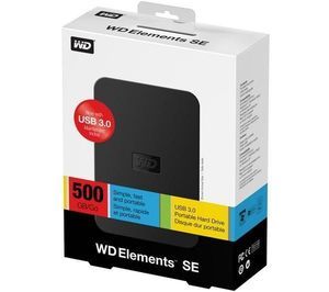 Western Digital Elements SE Portable Hard Drive 500GB 718037780627