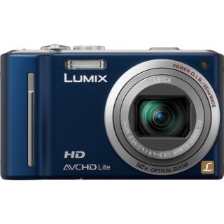 BLUE Lumix DMC ZS7S 12 1MP Panasonic Digital Camera w Camera Bag