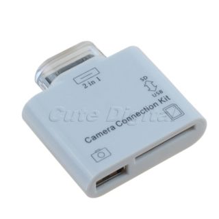 In 1 USB Camera Connection Kit SD Card Reader for iPad White