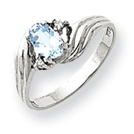  Gold 03Ct Diamond January December Birthstone Ring Pick Size