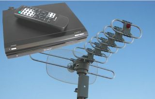 Digital Converter Box Outdoor Rotor Remote TV Antenna