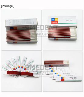 Dental Articulating Paper Red Thick Strips 20 Sheets Book 10 Books Box
