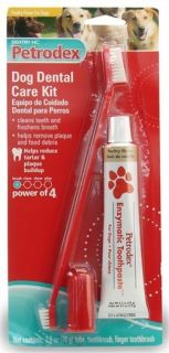  brushing kit for dogs, includes 2 toothbrushes and 1 toothpaste