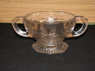 Antique 1912 Indiana Glass EAPG Star of Bethlehem Double Handle Sugar