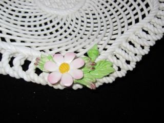 Denton China Delicate Basket with Flowers 8 3 4 Floral