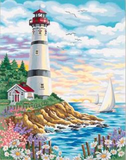 Dimensions Paint by Number Kit 11 x 14 Lighthouse at Sunrise 91164