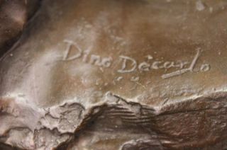 Signed Original Dino DeCarlo Man of Ancient Royalty Bronze Sculpture
