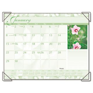   Antique Floral Color Photographic Monthly Desk Pad Calendar 22 x 17